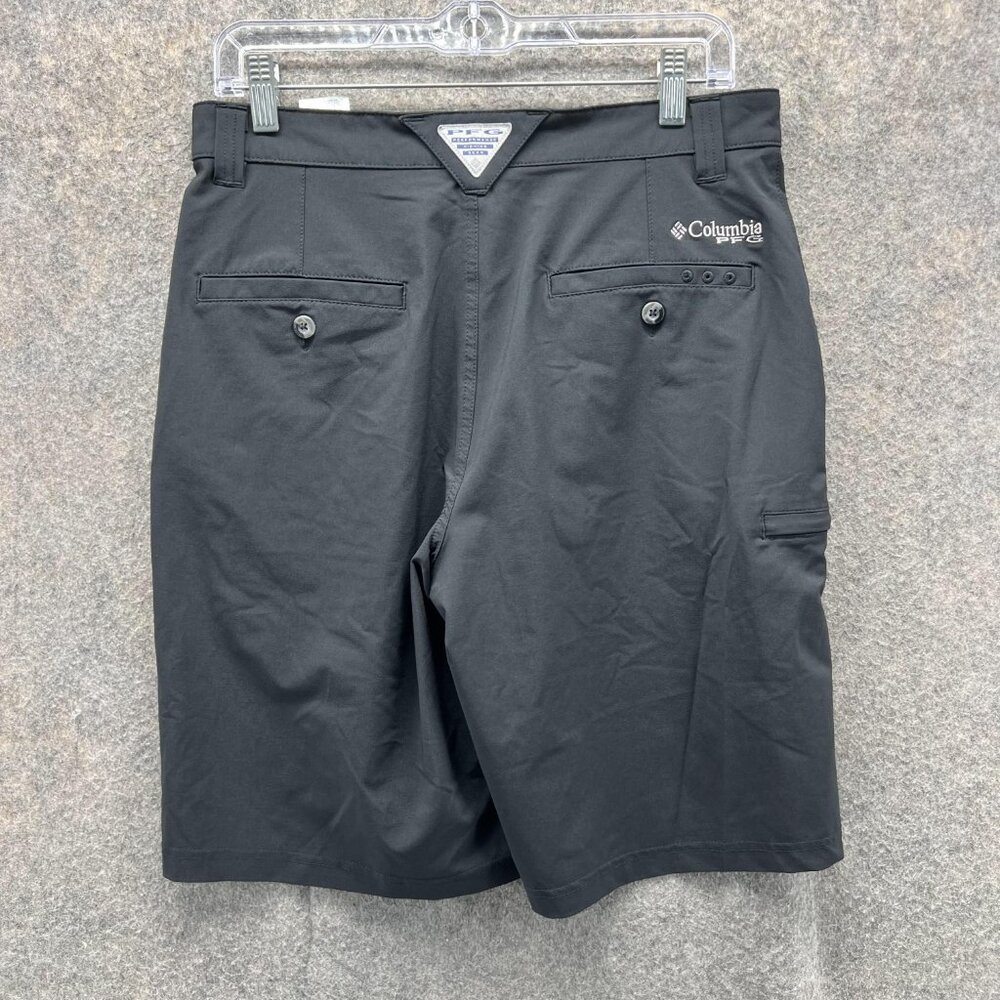 Columbia Shorts Men 30 Adult Black Chino Flat Front Casual PFG Fishing Gear - Picture 9 of 14